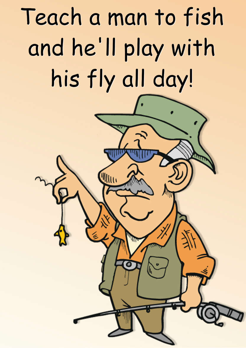Fishing Male Humorous Card - card made with Crafty Bob's Card Creator