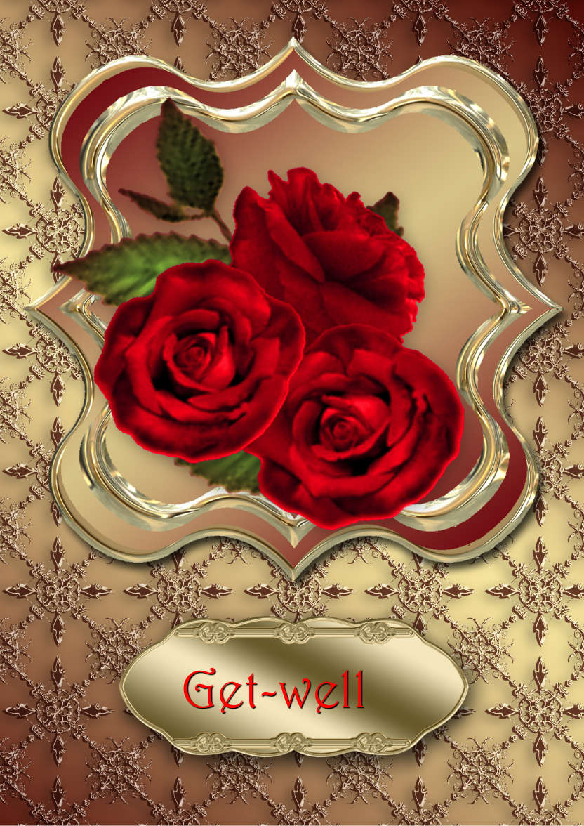 Red Roses - card made with Crafty Bob's Card Creator