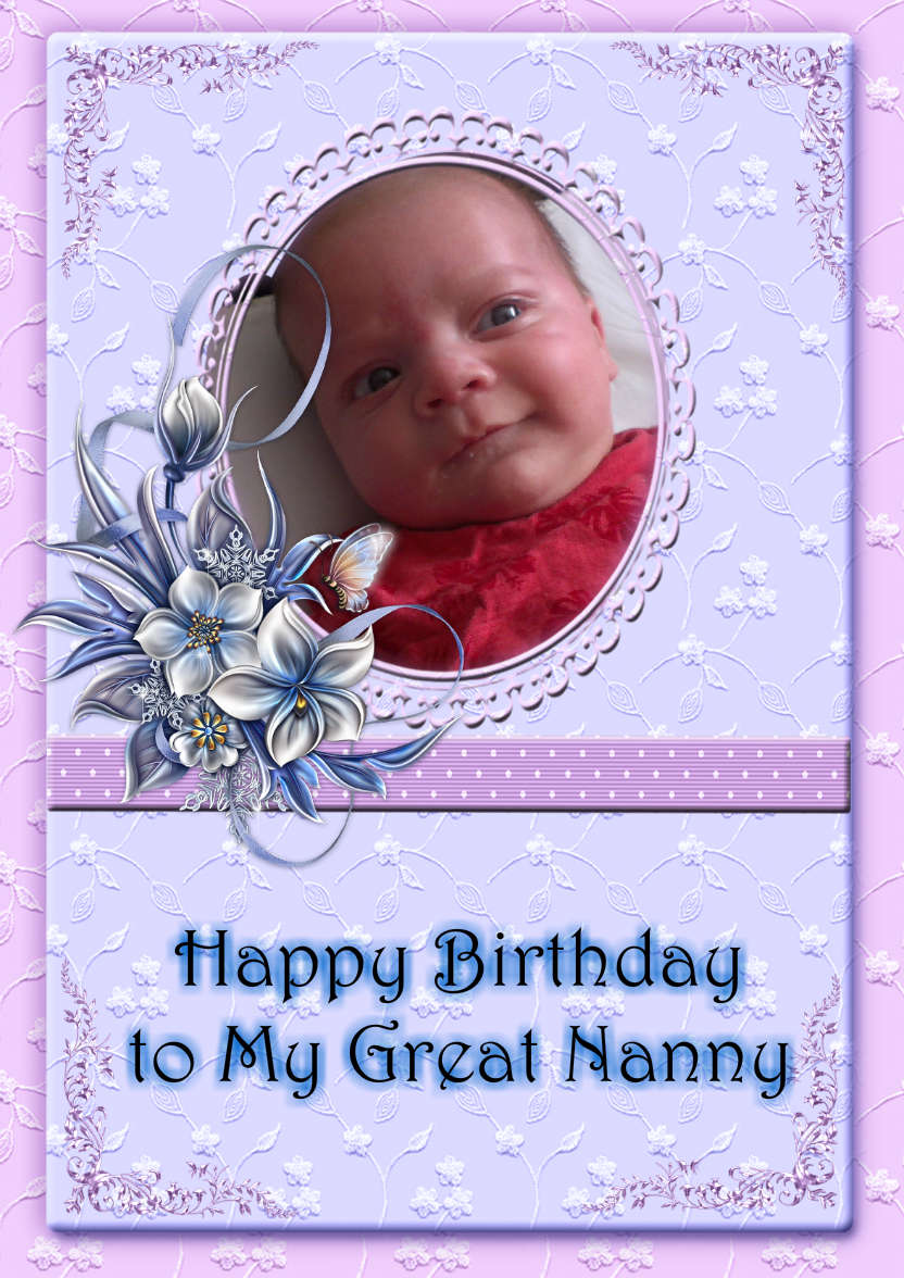 Lacy and Floral Design for Many Occasions - card made with Crafty Bob's Card Creator