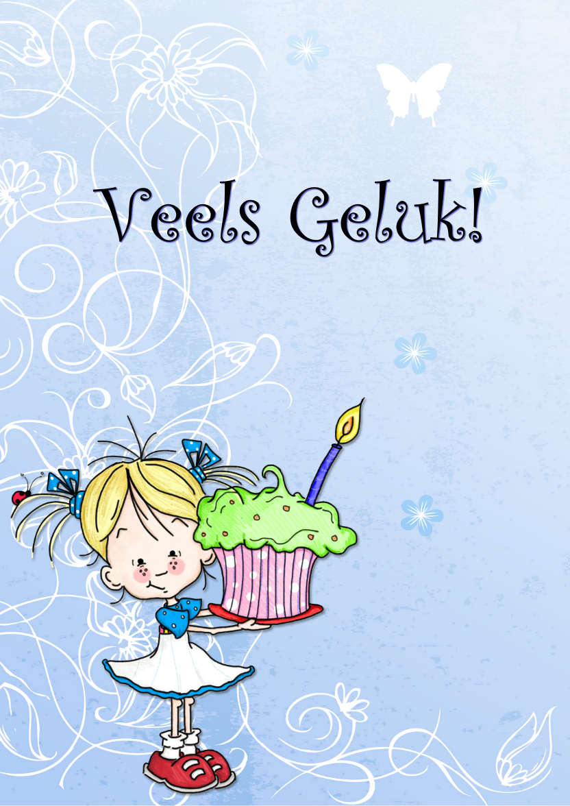 Birthday Cupcake Female Card Front - card made with Crafty Bob's Card Creator