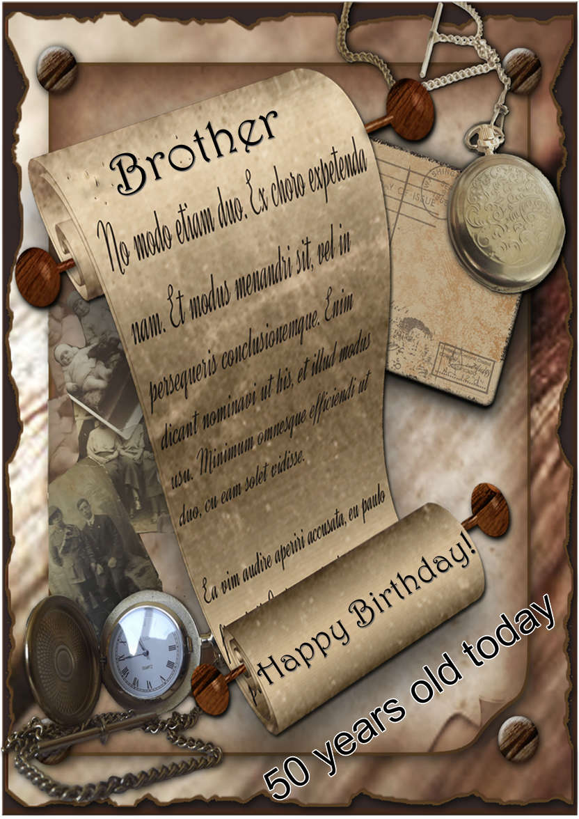 Vintage Scroll - card made with Crafty Bob's Card Creator