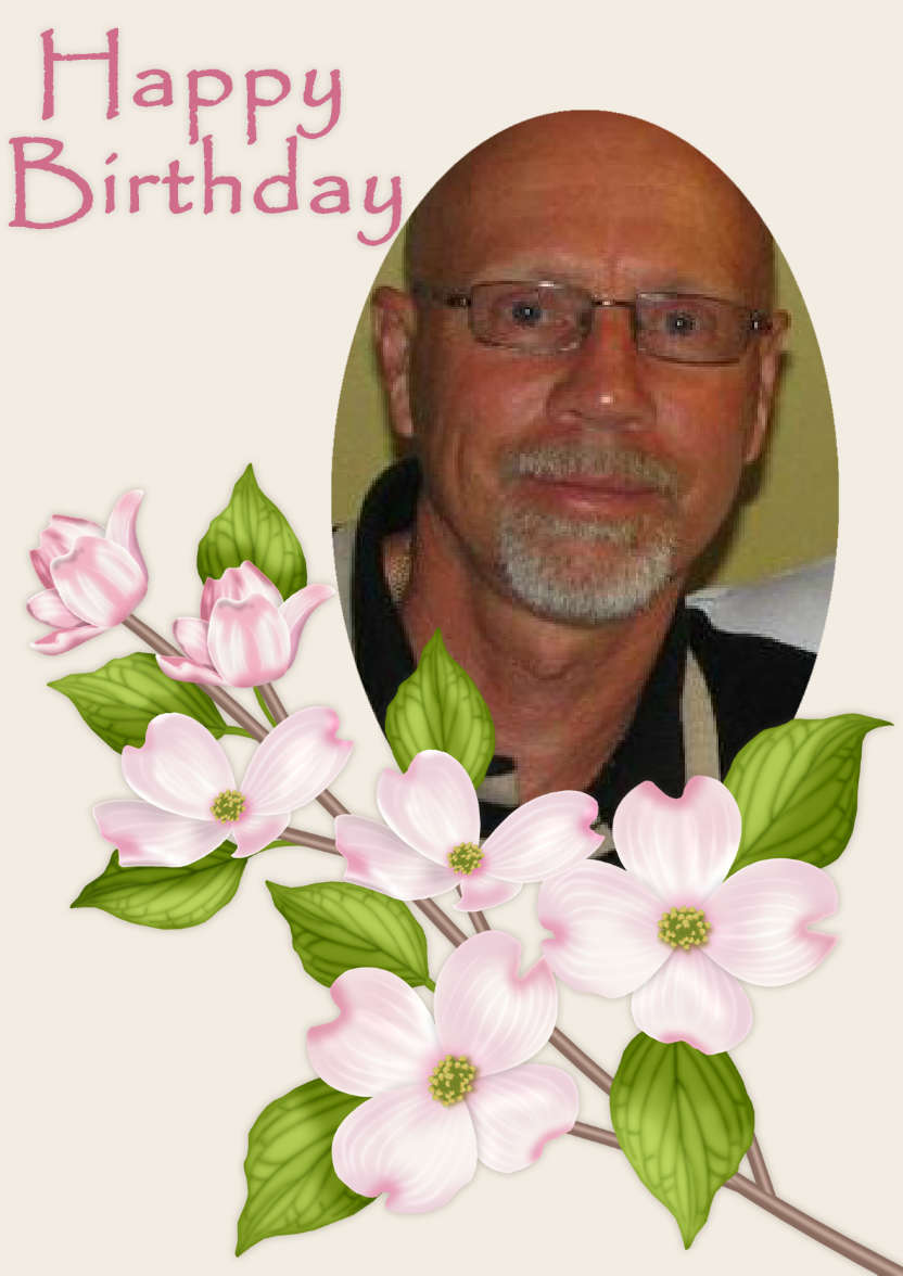 Birthday - Dogwood Flowers - card made with Crafty Bob's Card Creator