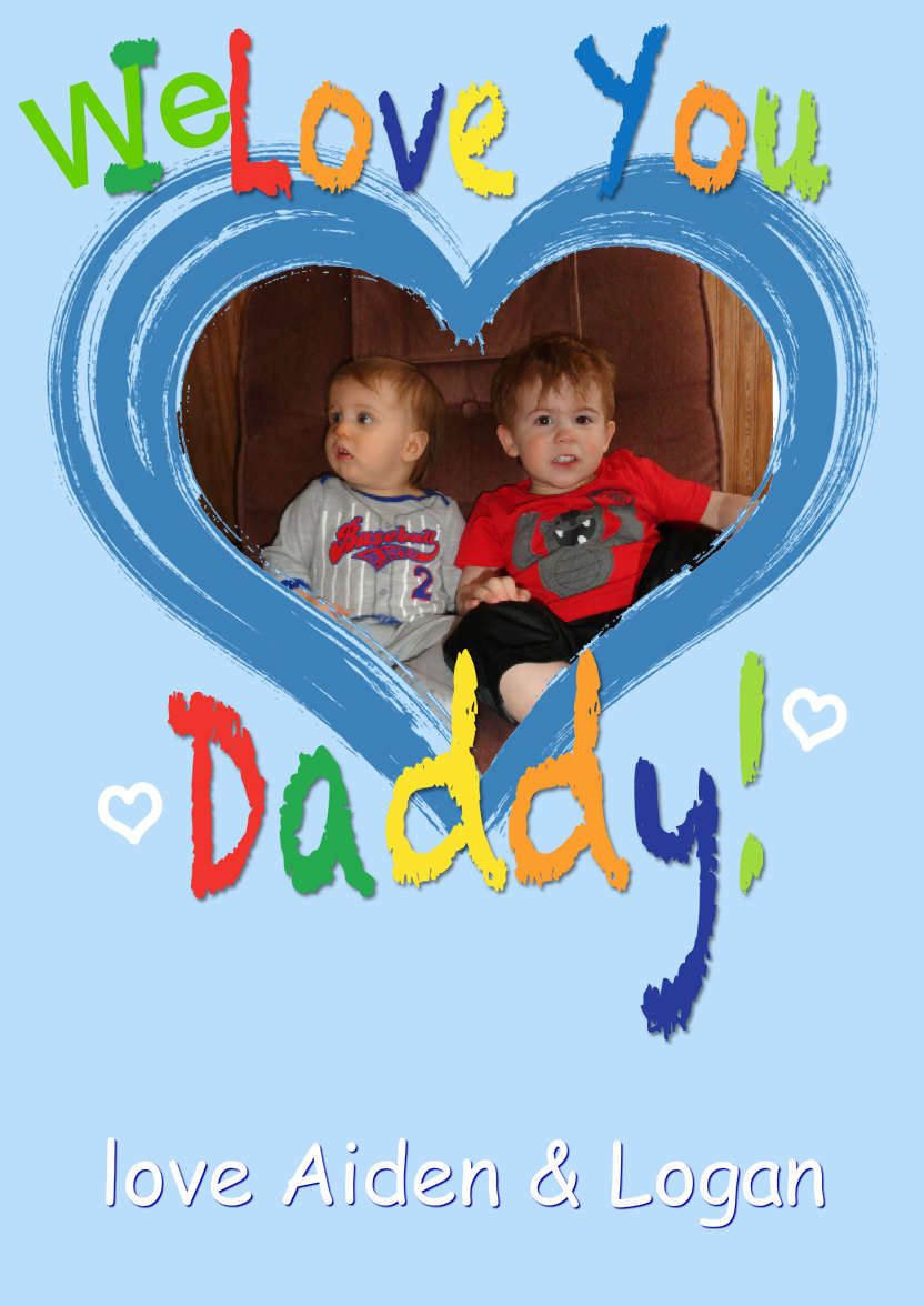 I Love You Daddy Aperture Card - card made with Crafty Bob's Card Creator