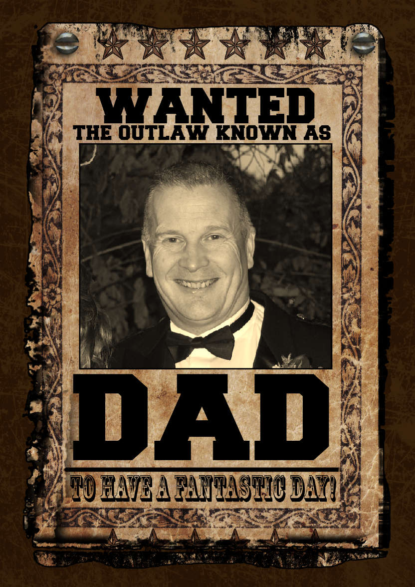 Dad Birthday. Father's Day, Photo Greeting Card - card made with Crafty Bob's Card Creator