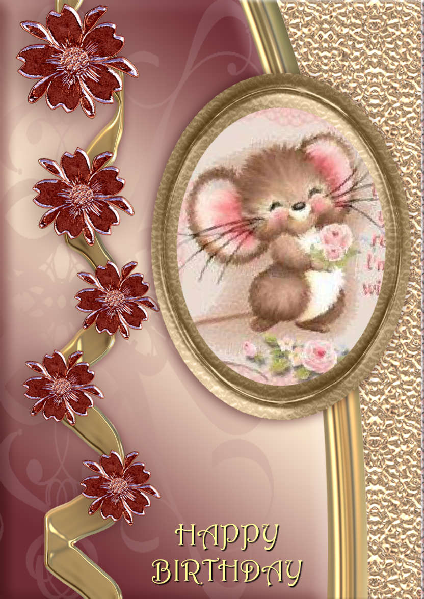 Glass Flowers Anniversary Card - card made with Crafty Bob's Card Creator