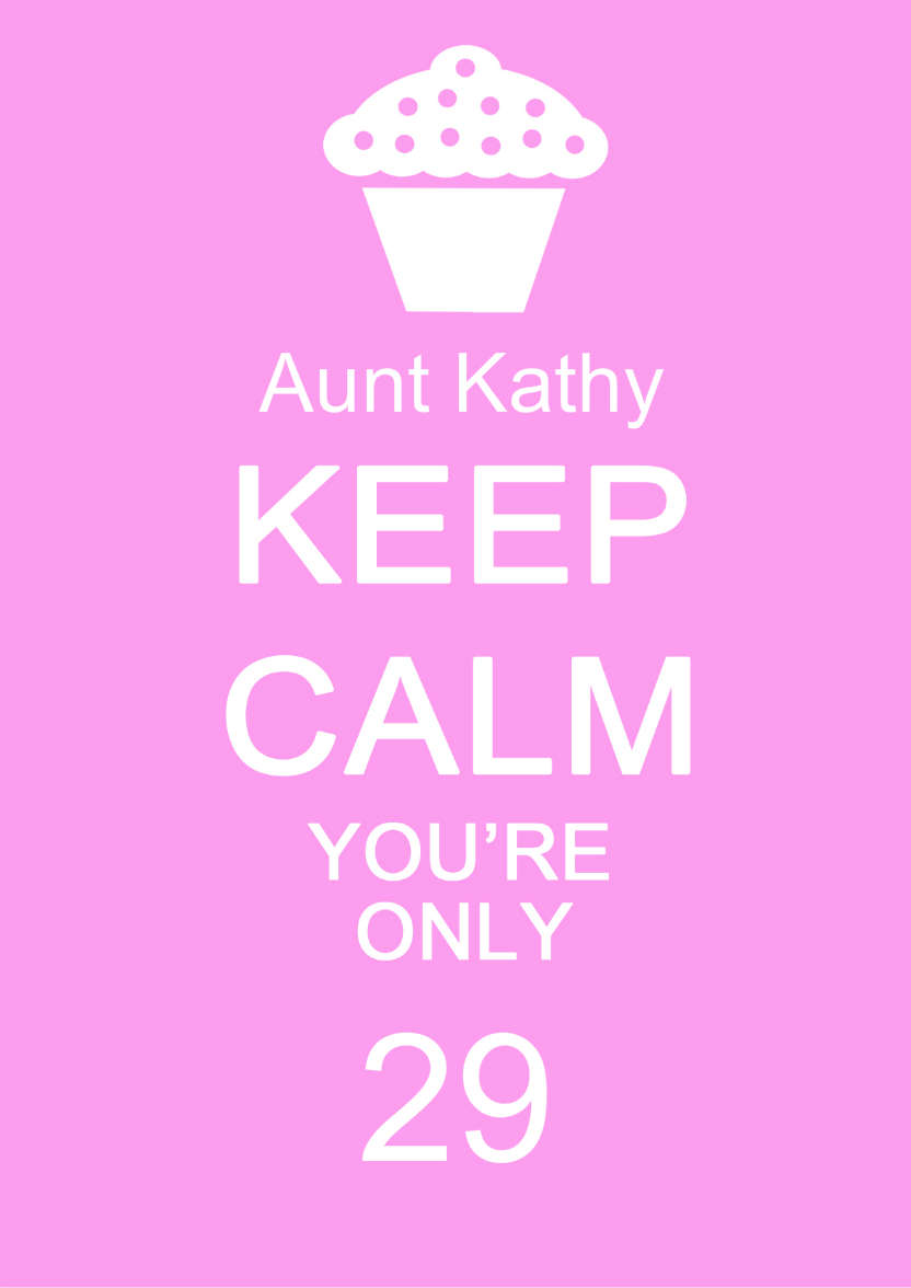 Keep Calm You're Only -  Pink - card made with Crafty Bob's Card Creator