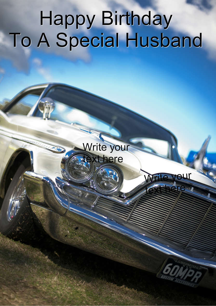Classic Car Card - card made with Crafty Bob's Card Creator