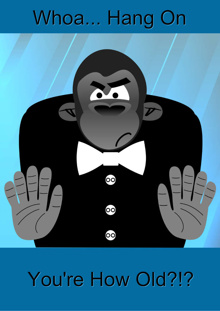Grumpy Gorilla Humorous Card - card made with Crafty Bob's Card Creator