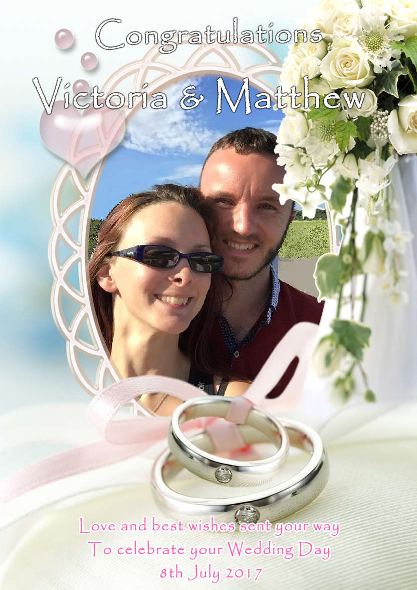 Wedding Day/anniversary Aperture Card - card made with Crafty Bob's Card Creator