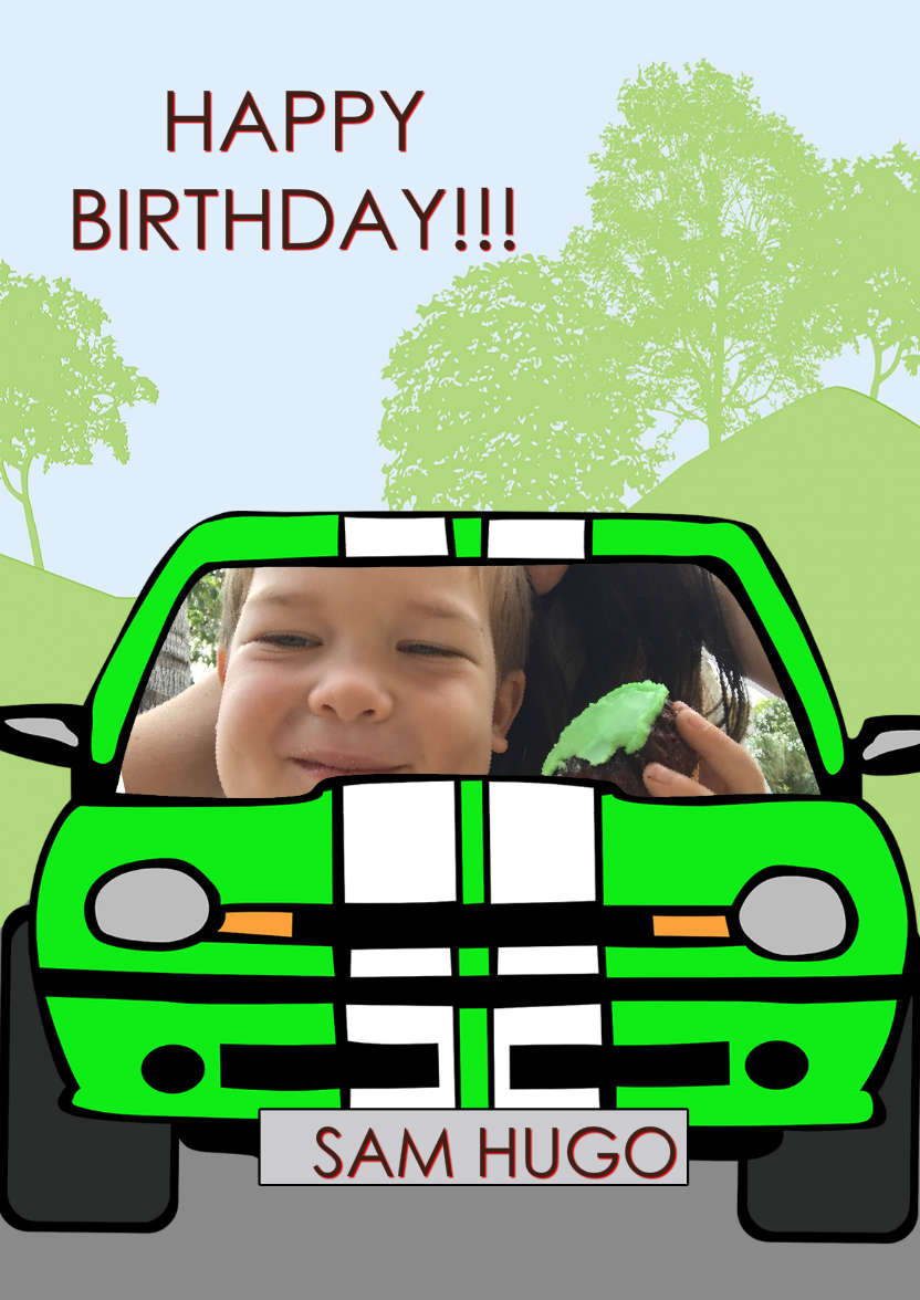 Boy Racer - card made with Crafty Bob's Card Creator