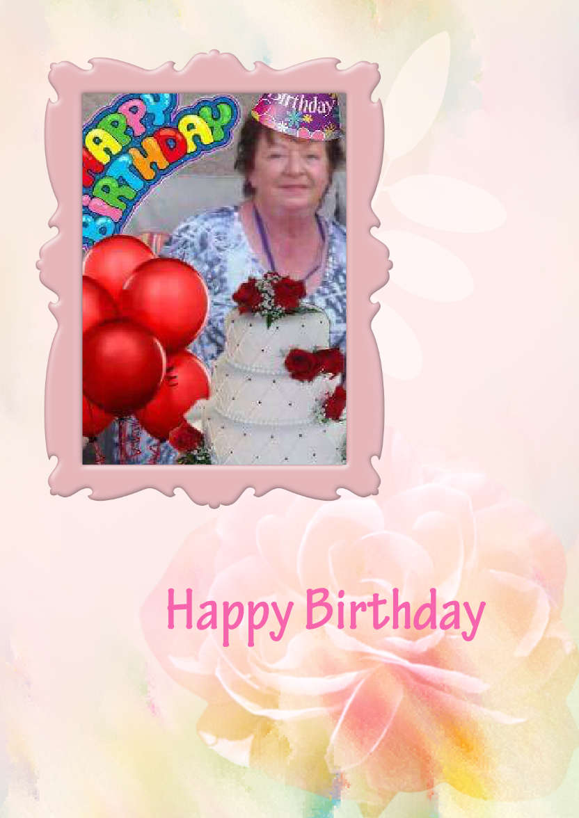 Happy Birthday - Pastel Floral - card made with Crafty Bob's Card Creator