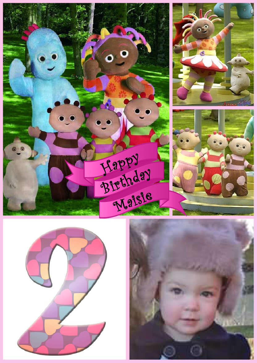 Multi-photo Card with Banner Pink - card made with Crafty Bob's Card Creator