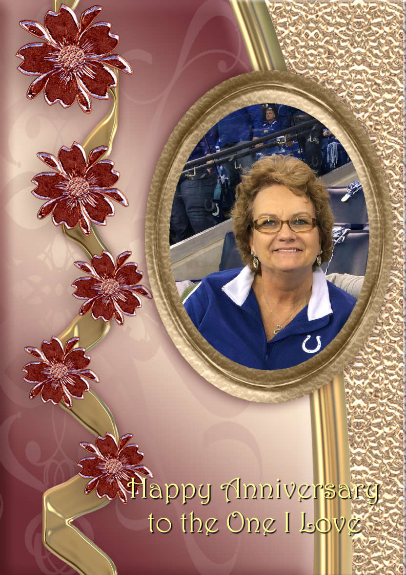 Glass Flowers Anniversary Card - card made with Crafty Bob's Card Creator