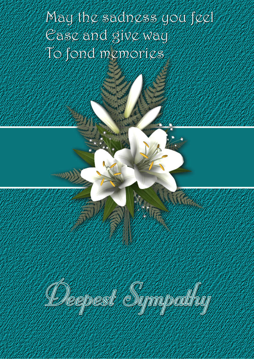 Deepest Sympathy - card made with Crafty Bob's Card Creator