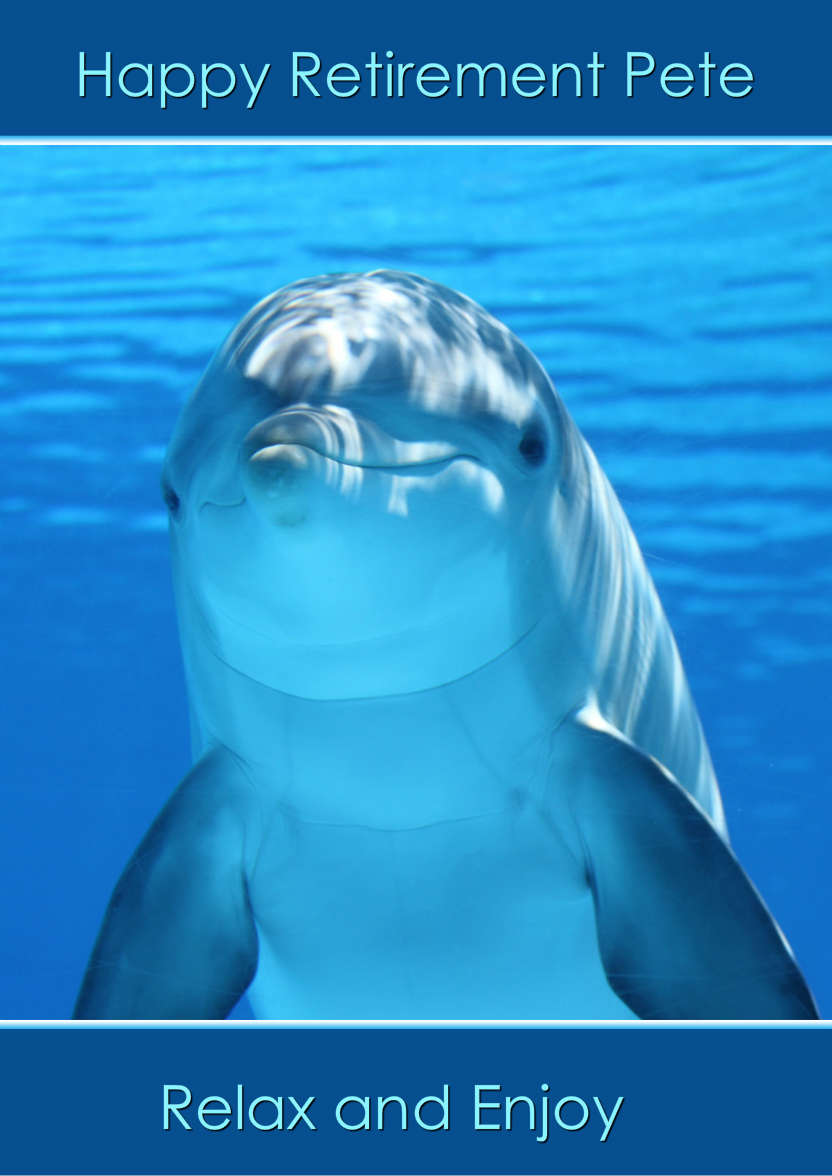 Delightful Dolphin - card made with Crafty Bob's Card Creator