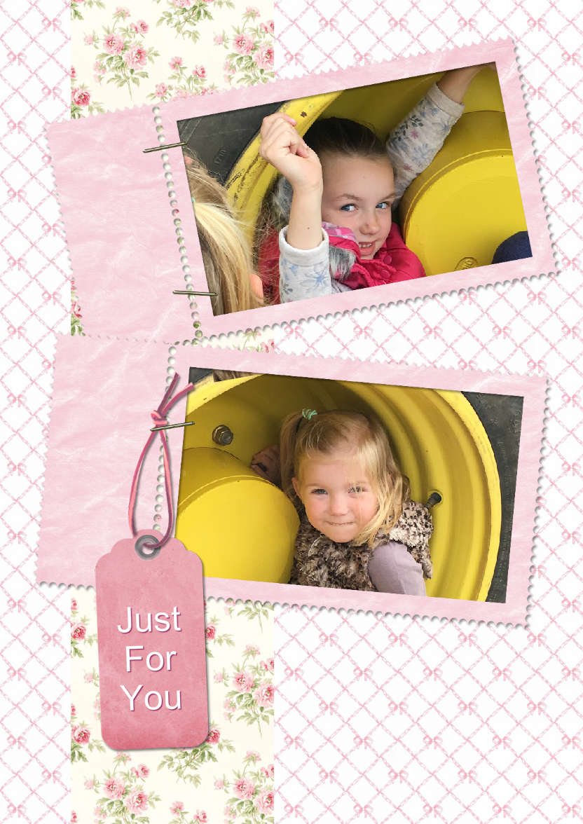 Stamp Style Frames Photo Card - card made with Crafty Bob's Card Creator