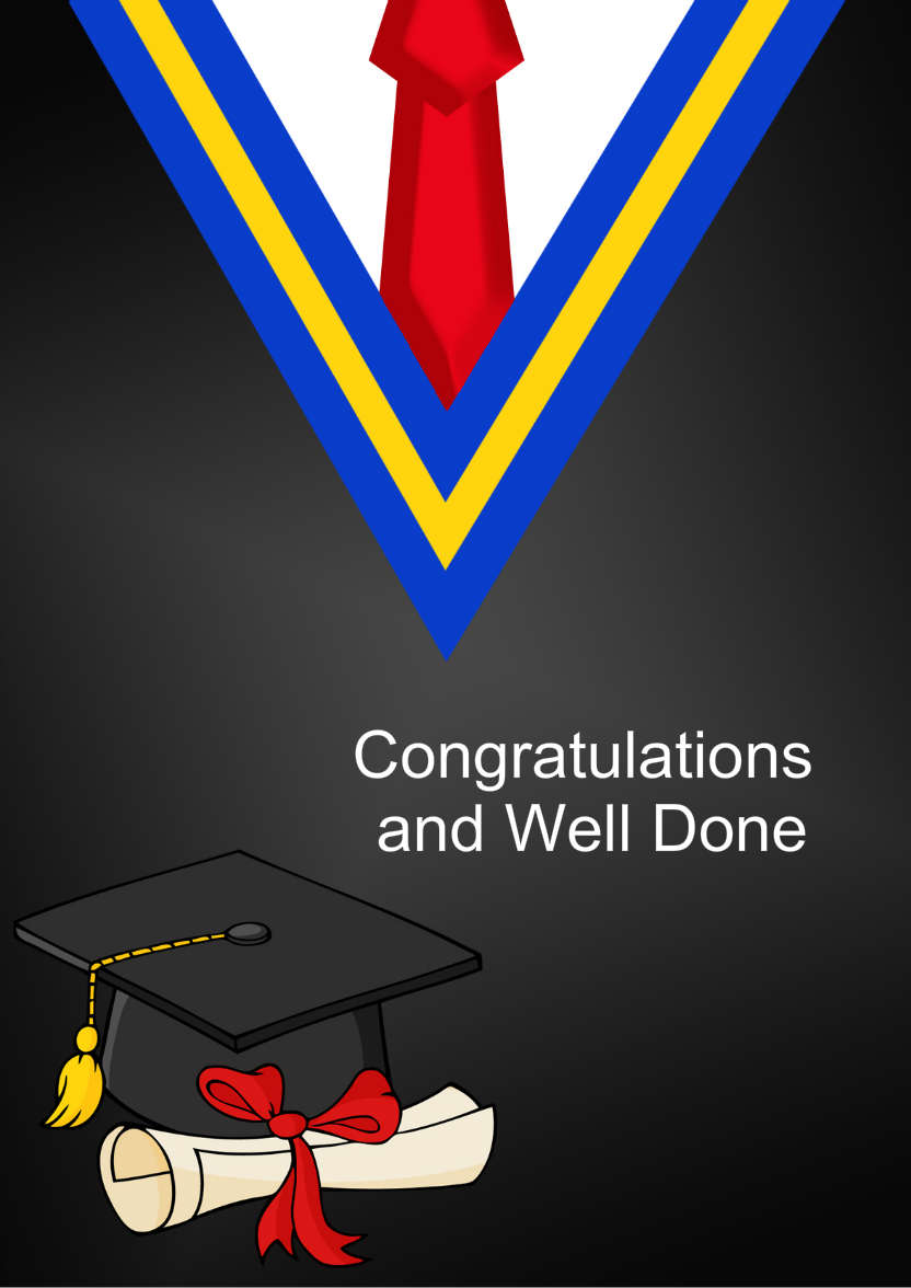 Graduation Card - card made with Crafty Bob's Card Creator