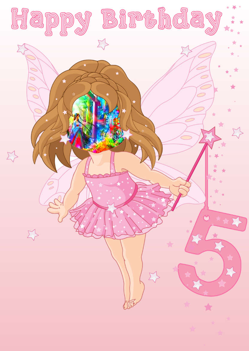 Fairy Princess Aged 5 - card made with Crafty Bob's Card Creator