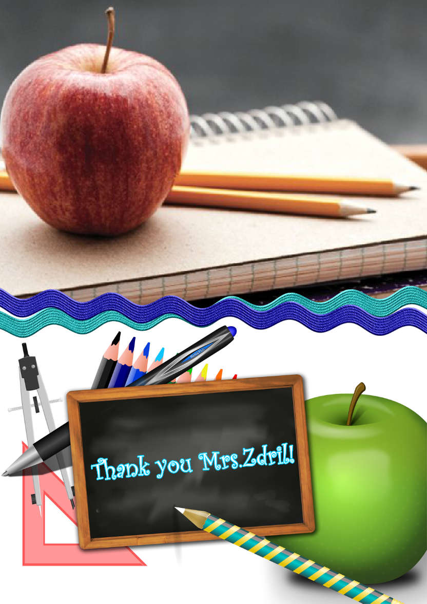 Thanks Teacher Photo Card - card made with Crafty Bob's Card Creator