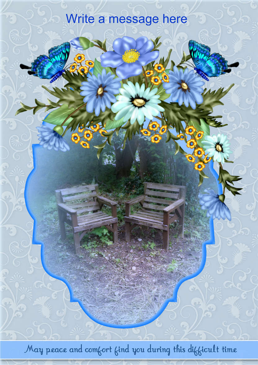 Peace - card made with Crafty Bob's Card Creator