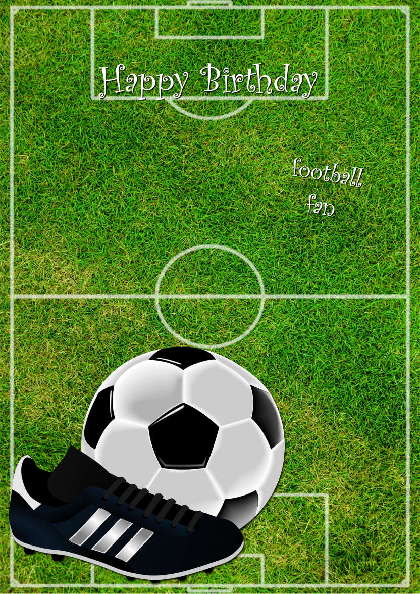 Football Pitch Card - card made with Crafty Bob's Card Creator