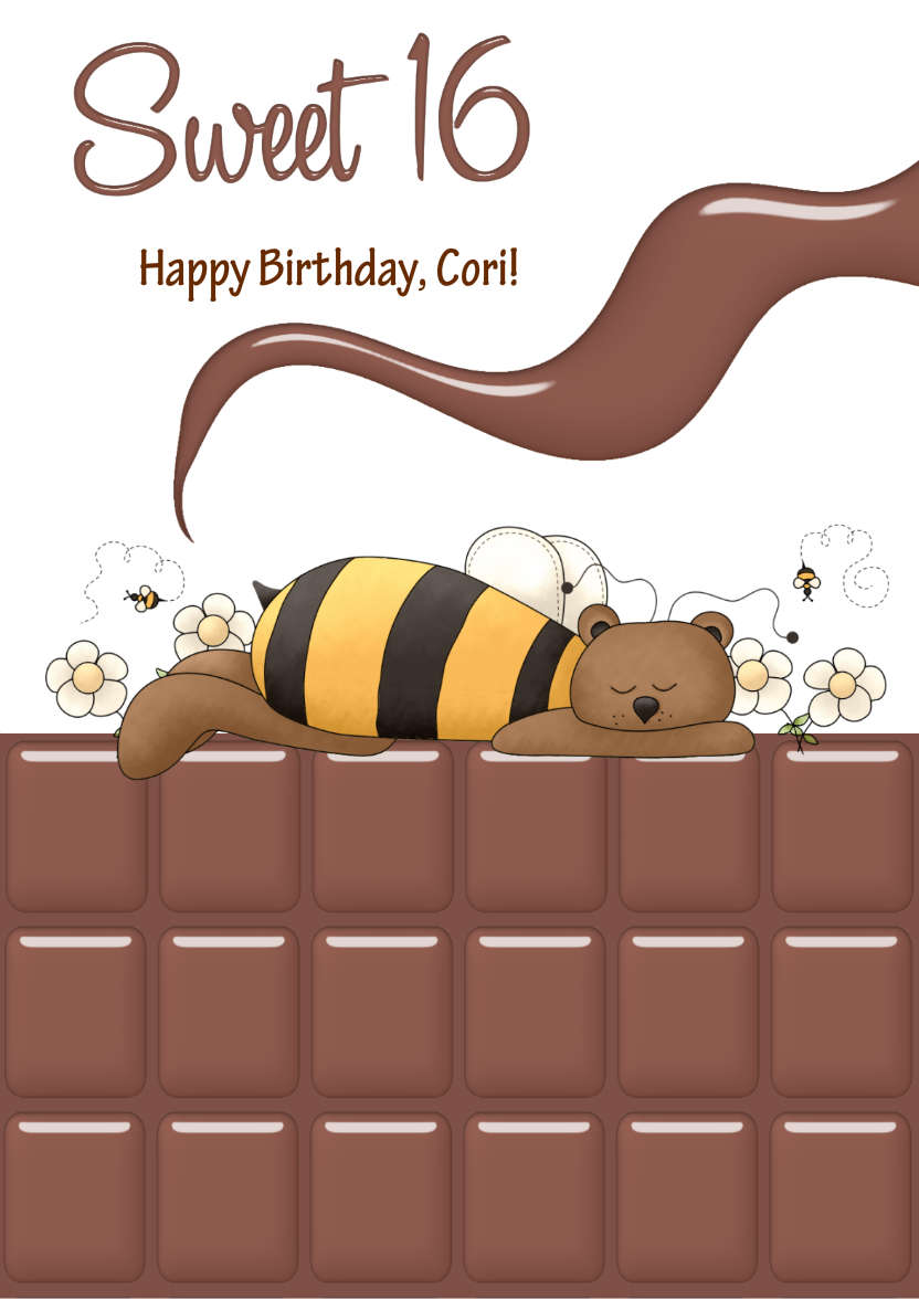 Sweet 16 - card made with Crafty Bob's Card Creator