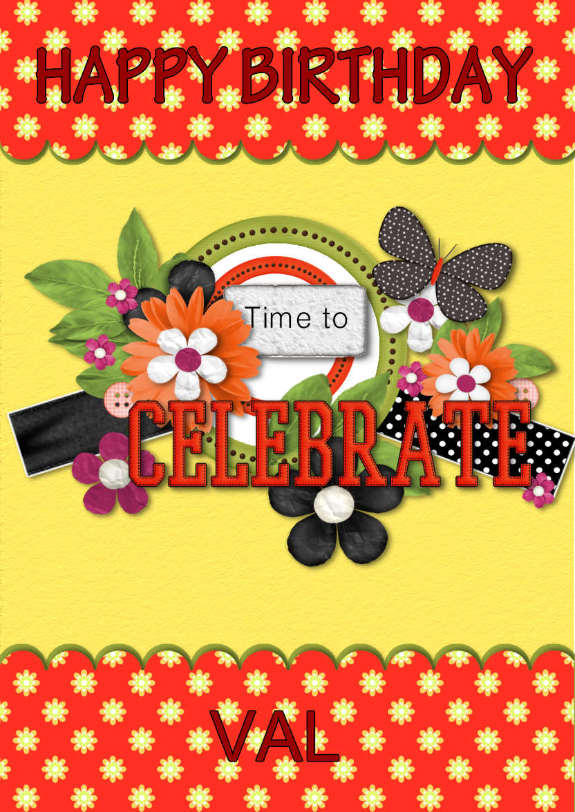 Zesty Birthday - card made with Crafty Bob's Card Creator
