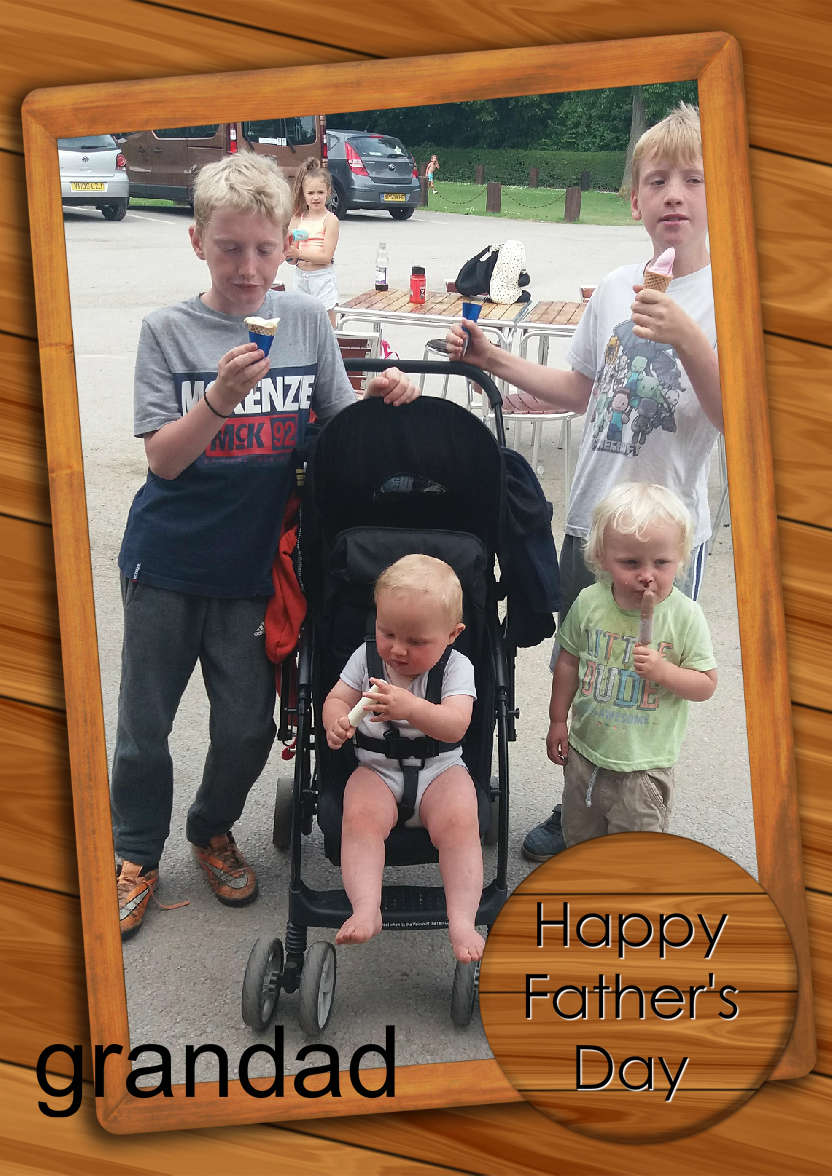 Wooden Frame Photo Card - card made with Crafty Bob's Card Creator