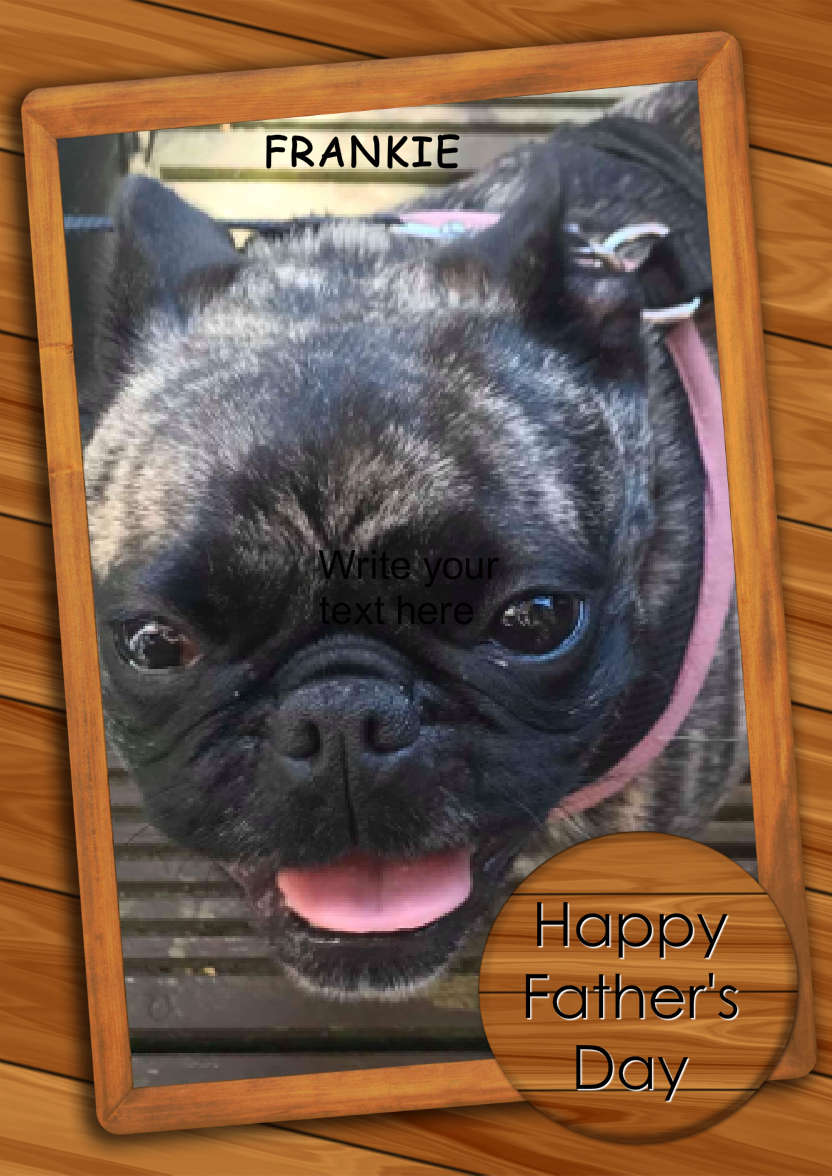 Wooden Frame Photo Card - card made with Crafty Bob's Card Creator