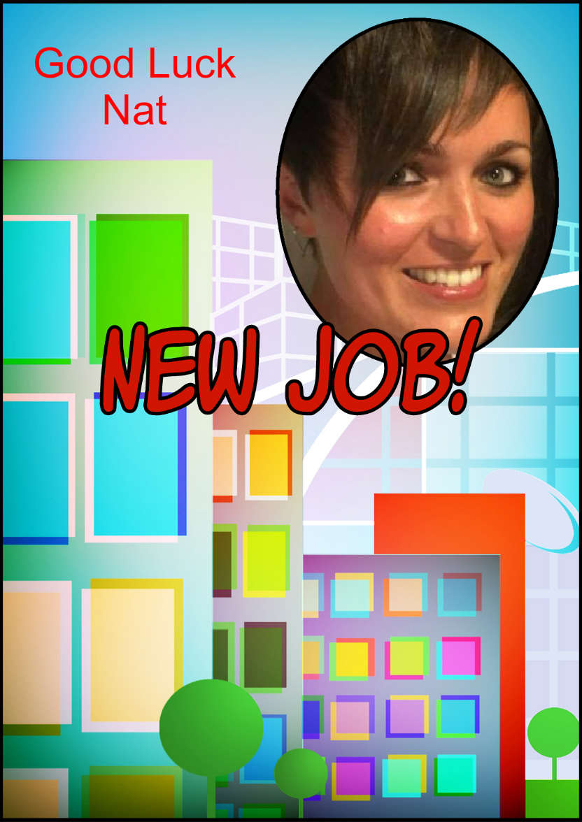 New Job Photo Card - card made with Crafty Bob's Card Creator