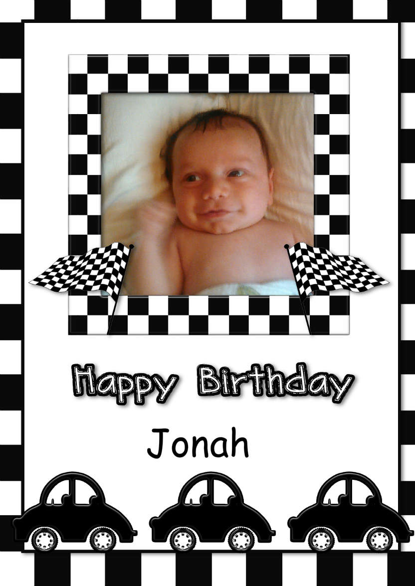 Racing Cars - card made with Crafty Bob's Card Creator