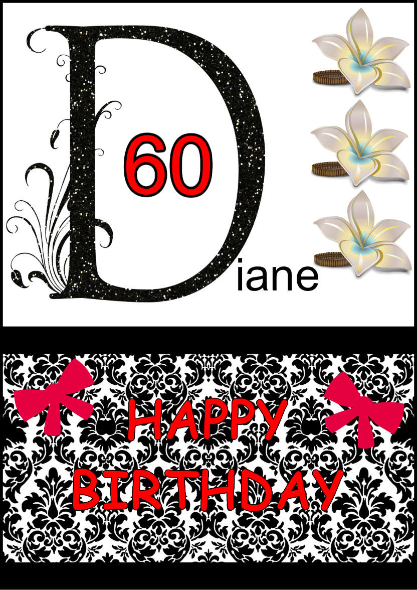 Damask Monogram Letter D Card - card made with Crafty Bob's Card Creator