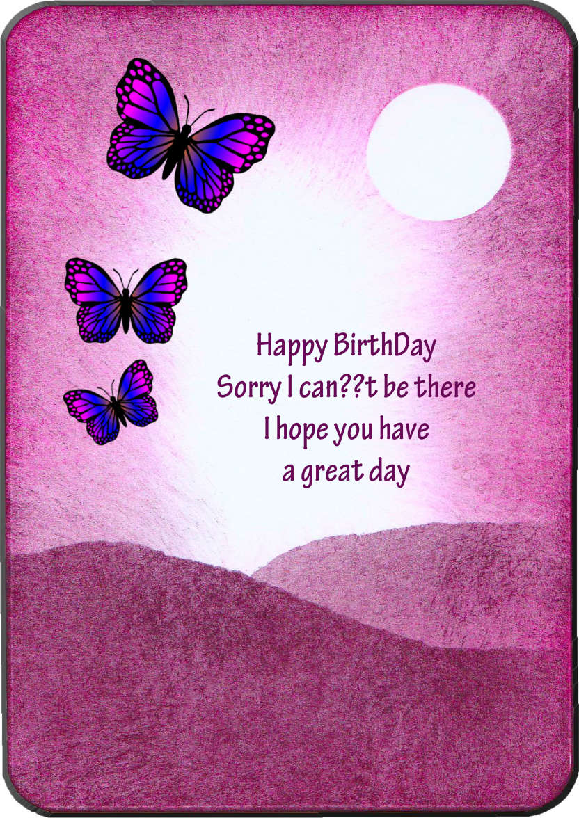 Mothers Day Card - Sorry I Can't Be There - card made with Crafty Bob's Card Creator