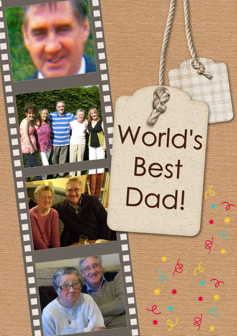 Rustic Film Strip Father's Day/birthday Card - card made with Crafty Bob's Card Creator