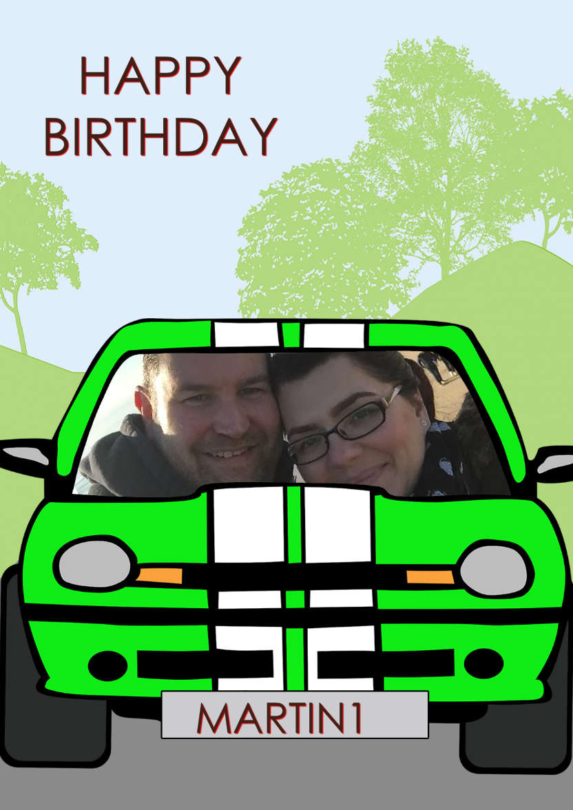Boy Racer - card made with Crafty Bob's Card Creator