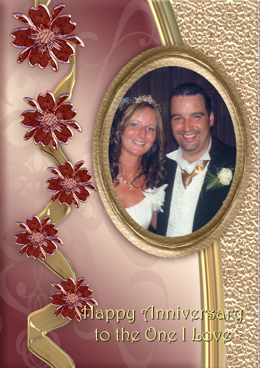 Glass Flowers Anniversary Card - card made with Crafty Bob's Card Creator