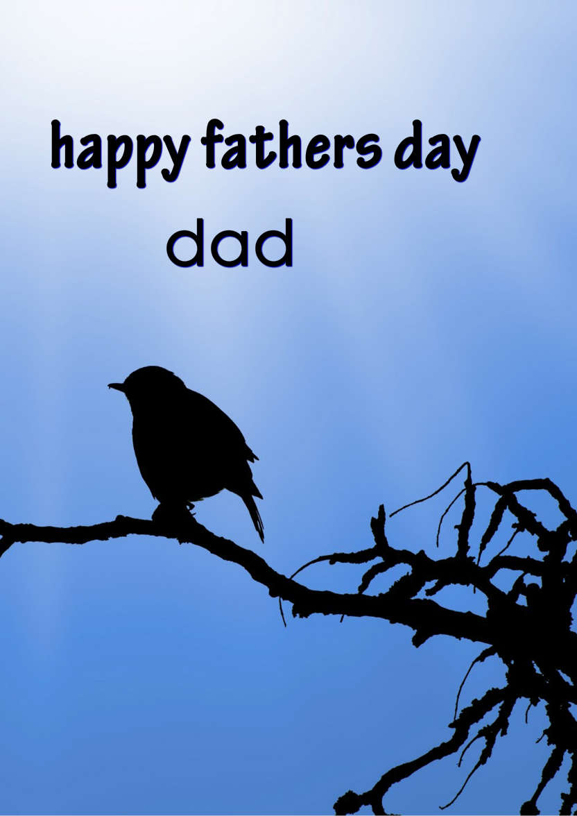 Silhouette Bird on a Branch - card made with Crafty Bob's Card Creator