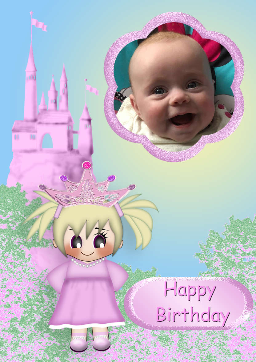 Little Princess - card made with Crafty Bob's Card Creator