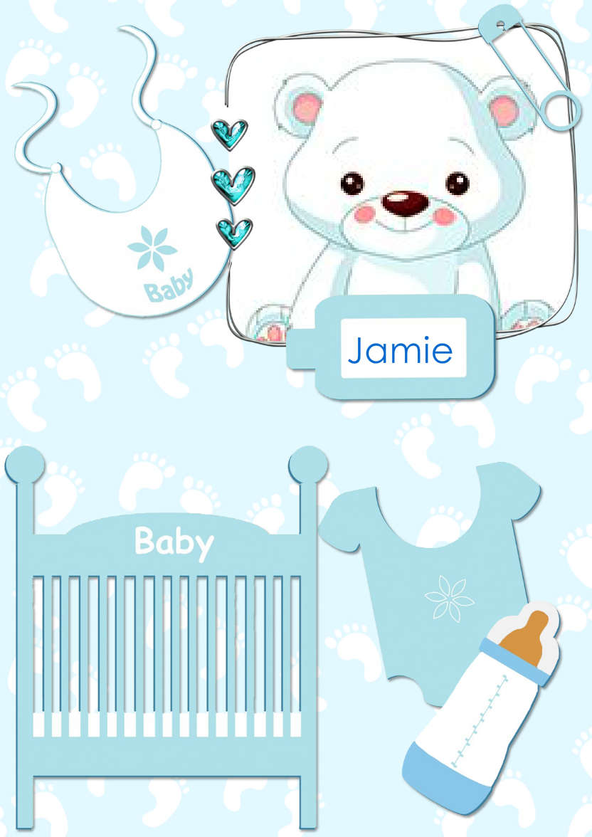 Baby Boy Aperture - card made with Crafty Bob's Card Creator