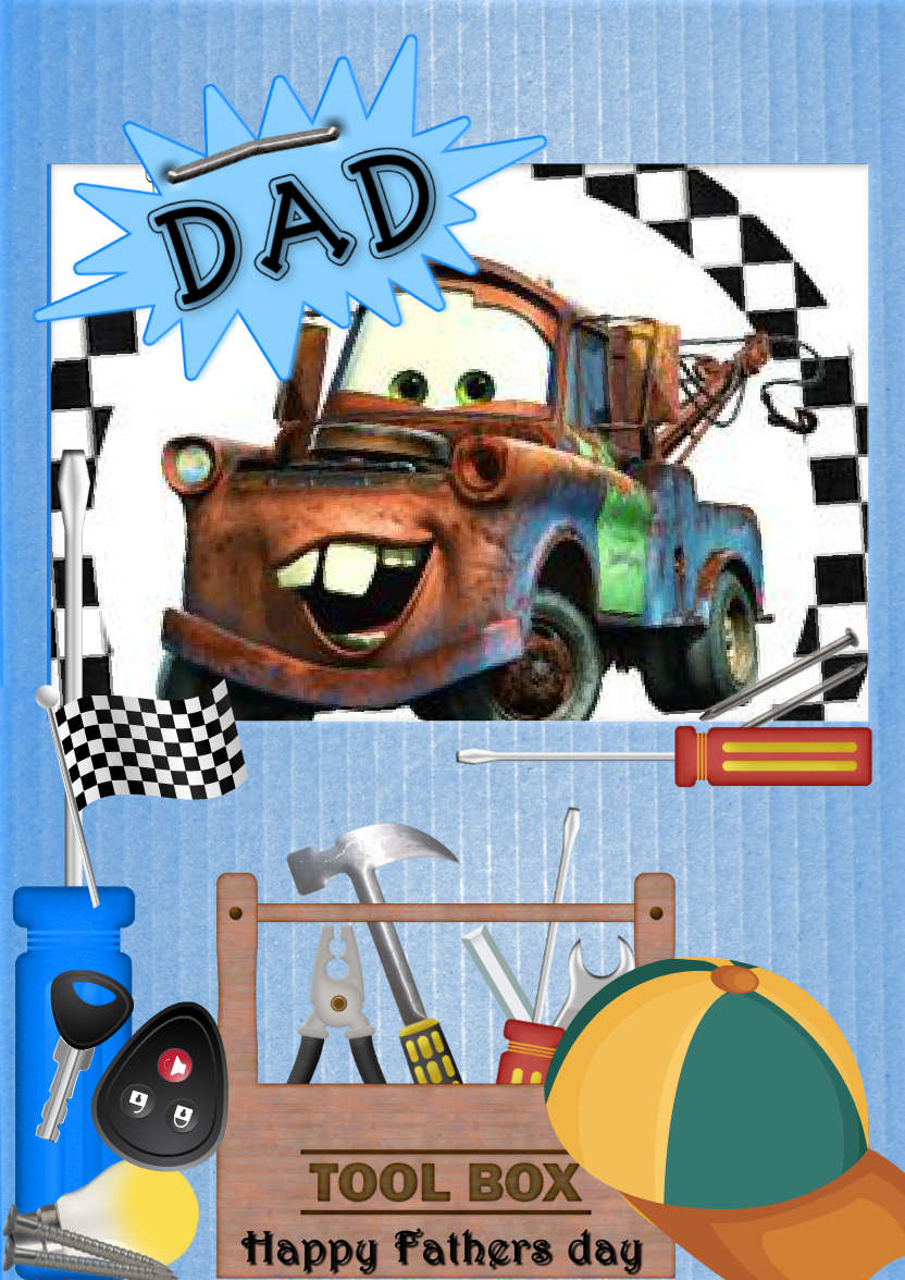 Best Dad - card made with Crafty Bob's Card Creator