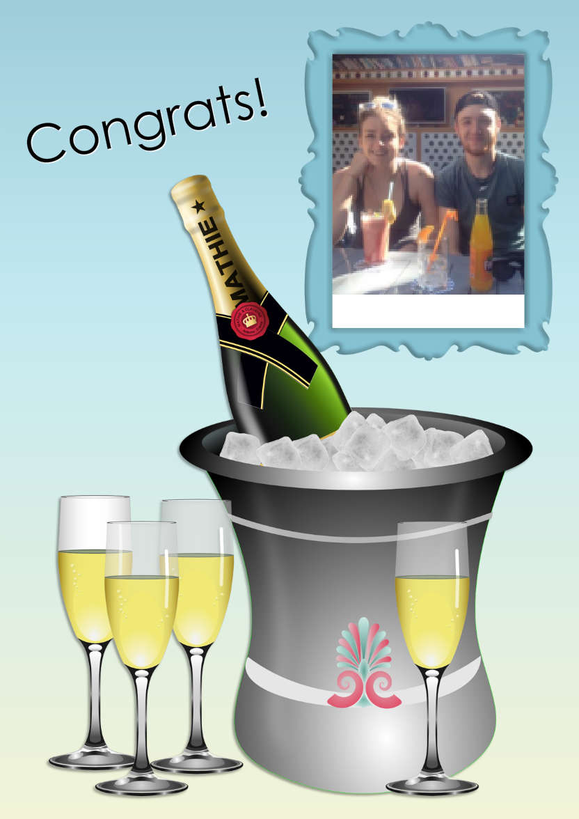 Congratulations Aperture Photo Card - card made with Crafty Bob's Card Creator