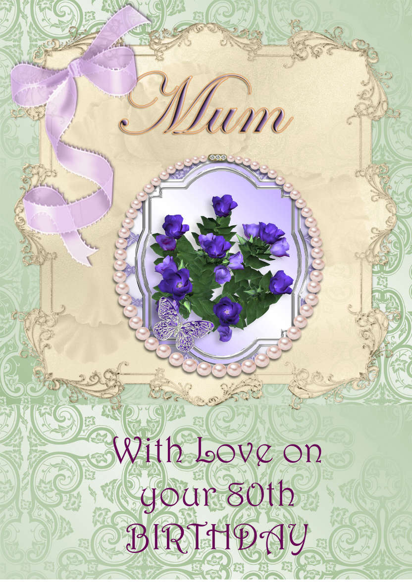 Lovely Design for Mum - card made with Crafty Bob's Card Creator