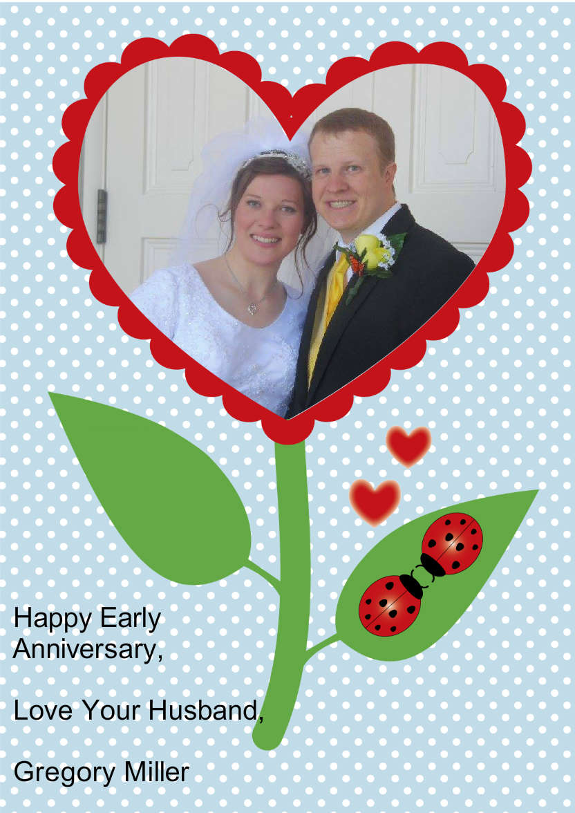 More Ladybirds in Love - card made with Crafty Bob's Card Creator
