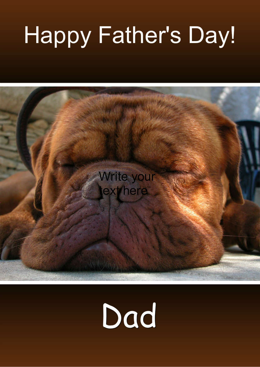 Sleeping Dog Card Front - card made with Crafty Bob's Card Creator