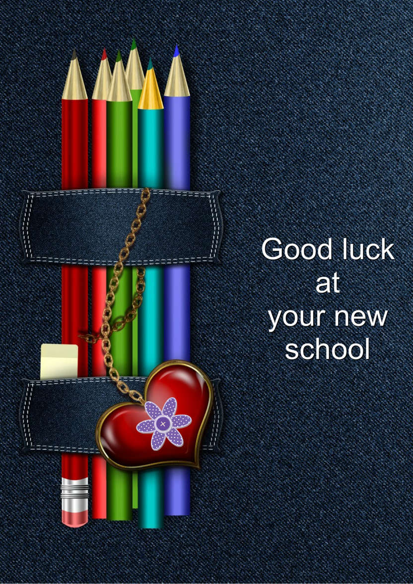 Jeans and Pencils Thank You Teacher Card - card made with Crafty Bob's Card Creator