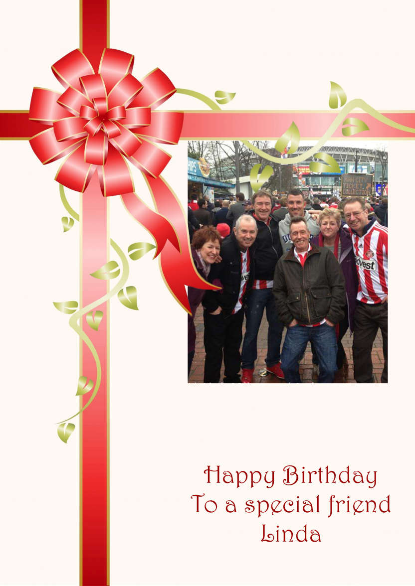 Bow and Vine Photo Card - card made with Crafty Bob's Card Creator