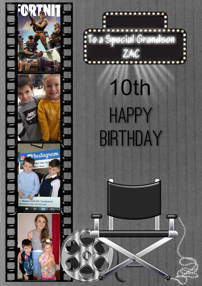 Movie Time - card made with Crafty Bob's Card Creator