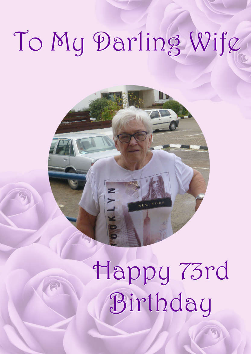 Purple Roses Background - card made with Crafty Bob's Card Creator