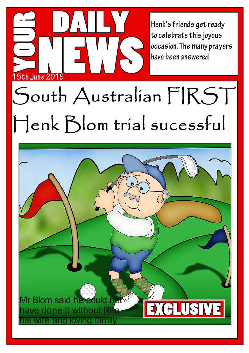Your Daily News Spoof Newspaper Card Front - card made with Crafty Bob's Card Creator
