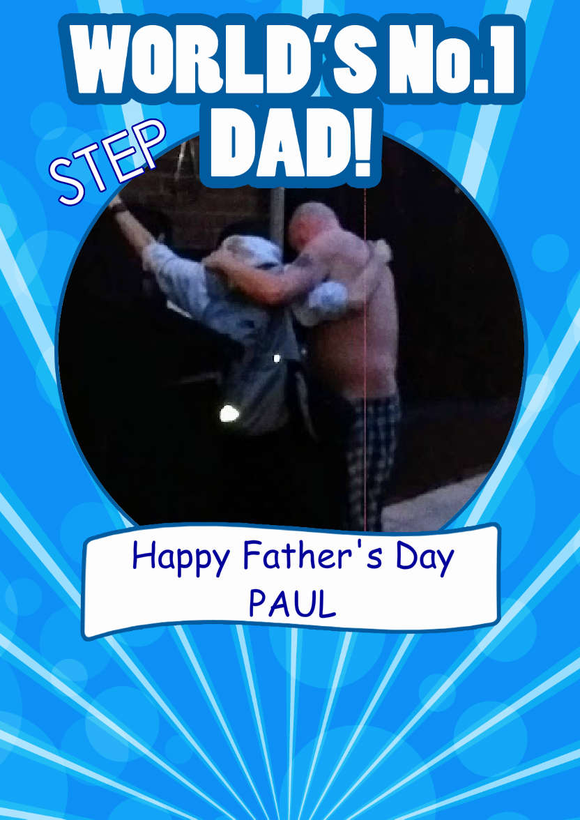 Worlds Number 1 Dad Aperture Card Front - card made with Crafty Bob's Card Creator